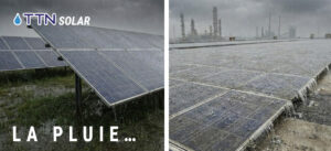 Comparaison pluie nettoyage panneaux solaires